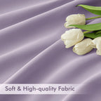MIULEE Lilac Back Tab Blackout Curtains 52x96 Inch Long 2 Panels Set
