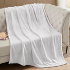 Exclusivo Mezcla Soft Waffle Fleece Bed Blanket King Size, Heather Gray