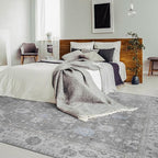 AMOAMI-8x10 Area Rugs-Boho Rugs for Living Room Machine Washable-3D Rugs for Bedroom-Non Slip Floor Rug-Moroccan Indoor Carpet for Bedroom Dining Room