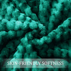 Exclusivo Mezcla Large 3D Fleece Throw Blanket for Couch, Tie-dye Teal