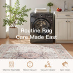 Lofus 5x7 Pink Area Rugs for Bedroom Living Room, Vintage Boho Carpet