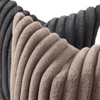decorUhome Fall Faux Fur Throw Pillow Covers 16x16 Set of 2 Dark Grey