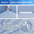 ZNSAYOTX 1 Piece Jacquard Couch Covers for 2 Cushion Couch High Stretch Loveseat Slipcover for Pets Dogs Anti Slip Love Seat Sofa Slipcover Furniture Protector (Medium, Light Blue)