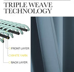 NICETOWN Living Room Curtains, Blackout Draperies, Smoky Blue, 1 Pair, 70 x 84-inch, Home Decorations Thermal Insulated Solid Rod Pocket Blackout Drapes for Cafe