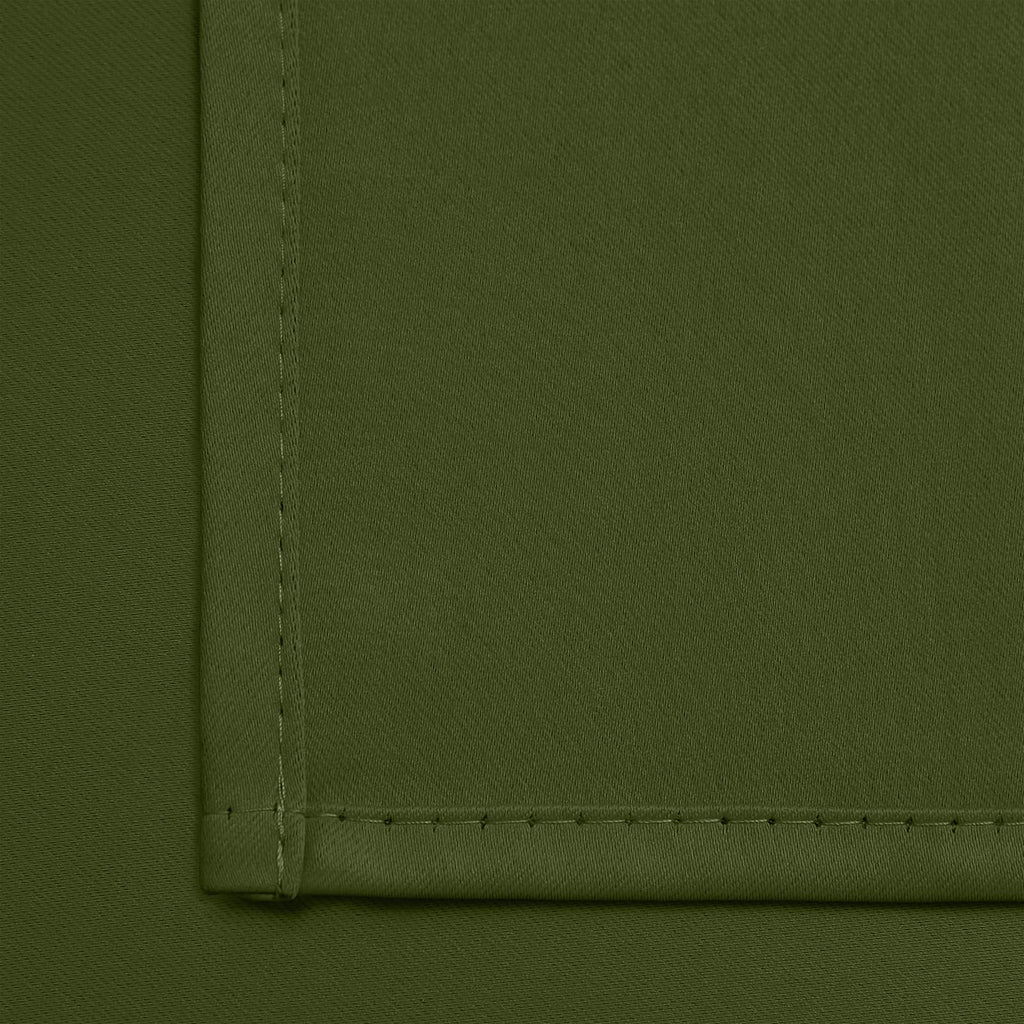 Yakamok Blackout Curtains 38x84 inch Olive Green Thermal Drapes-Bedroom