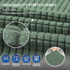 KEKUOU Stretch Loveseat Sofa Cover Slipcover,Couch Covers for 2 Cushion Couch Sofa (55"-78") Furniture Protector Sofa with Elastic Bottom for Kid,Dog. Jacquard Small Checked (Medium,Greyish Green)