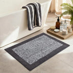 36x24 Large Bathroom Rugs Washable Non Slip, Dark Grey Bath Mat for Bathroom Floor Tub, Soft Absorbent Quick Dry Mats for Shower, Bathtub,Home Decor