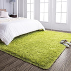 TWINNIS Super Soft Shaggy Rugs Fluffy Carpets 9x12 Feet, Indoor Modern Plush Area Rugs for Living Room Bedroom Kids Room Nursery Home Decor, Upgrade Anti-Skid Fuzzy Rug, Green