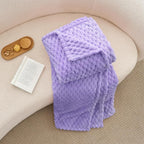 BEDELITE Fleece Twin Blanket for Couch & Bed - 3D Jacquard Decorative Lavender Throw, Super Soft and Cozy Warm Fuzzy Blanket All Seasons Suitable, 60x80Inches