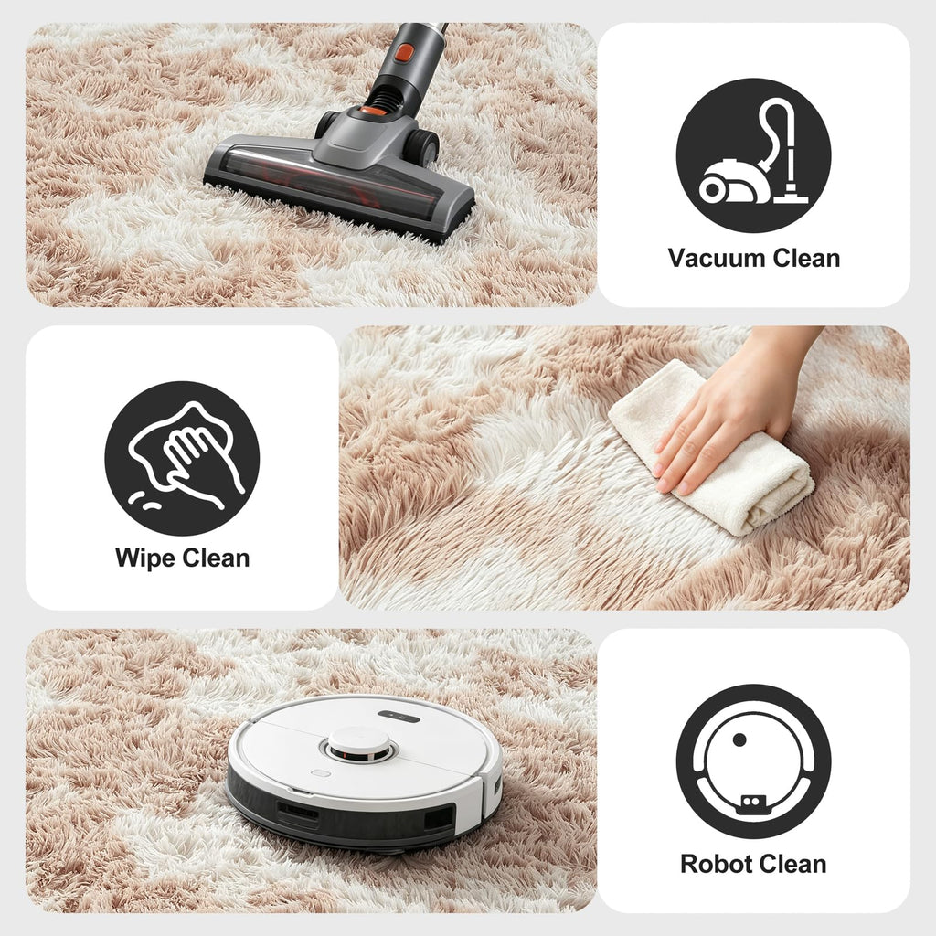 10X14 Large Area Rugs for Living Room Bedroom,Big Shag Rug for Bedroom Dorm,Soft Fluffy Indoor Carpet Plush Rugs for Living Room Home Decor,Camel