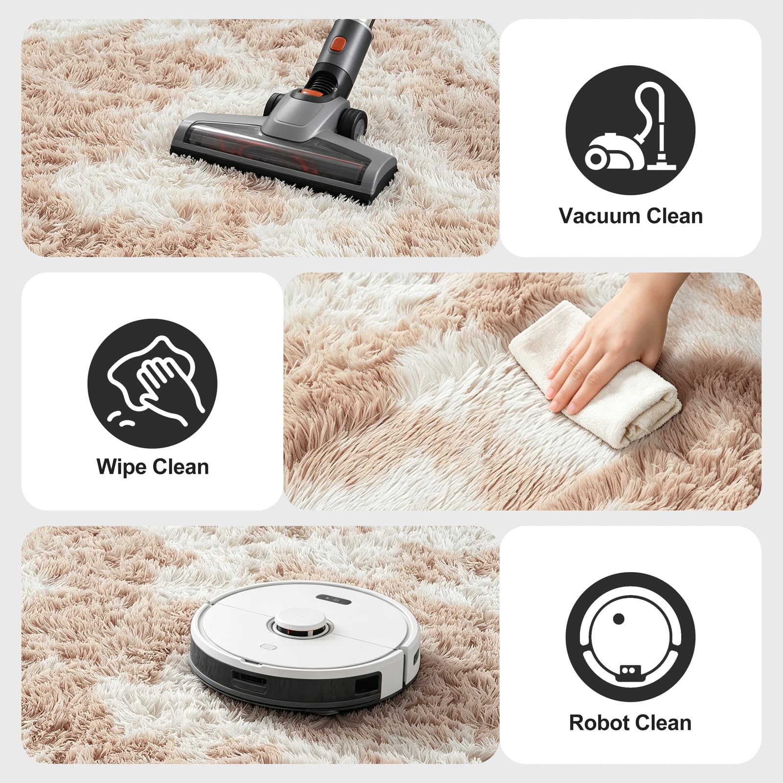 10X14 Large Area Rugs for Living Room Bedroom,Big Shag Rug for Bedroom Dorm,Soft Fluffy Indoor Carpet Plush Rugs for Living Room Home Decor,Camel