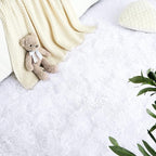 LOCHAS Ultra Soft Indoor Modern Area Rugs Fluffy Living Room Carpets for Children Bedroom Home Decor Nursery Rug 5.3x7.5 Feet, White