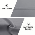 DWCN Wide Blackout Curtains for Bedroom Living Room 70 x 84 Inch Long Grey