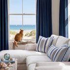 RYB HOME Navy Blue 100% Blackout Curtains for Bedroom 96 inches Long 52 inches Wide, Thermal Insulated &Privacy Assurd Curtains for Boy's Room/Sliding Glass Door/Living Room, 2 Panels