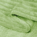 BEDELITE Fleece Blanket Twin Size – 3D Ribbed Jacquard Soft and Warm Decorative Fuzzy Blankets – Cozy, Fluffy, Plush Lightweight Throw Blankets for Couch, Bed, Sofa(Sage Green, 60x80 inches)