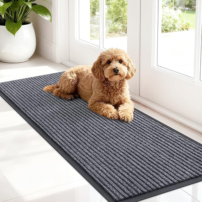 OLANLY Front Door Mat 47x17, Waterproof Heavy-Duty Indoor Outdoor Doormat