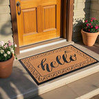 Yimobra Welcome Mats for Front Door 29.5x17, Heavy Duty Waterproof Outdoor Door Mat Outside Entrance, Non-Slip Low Profile Indoor Entryway Mat for Garage Patio, Yellow