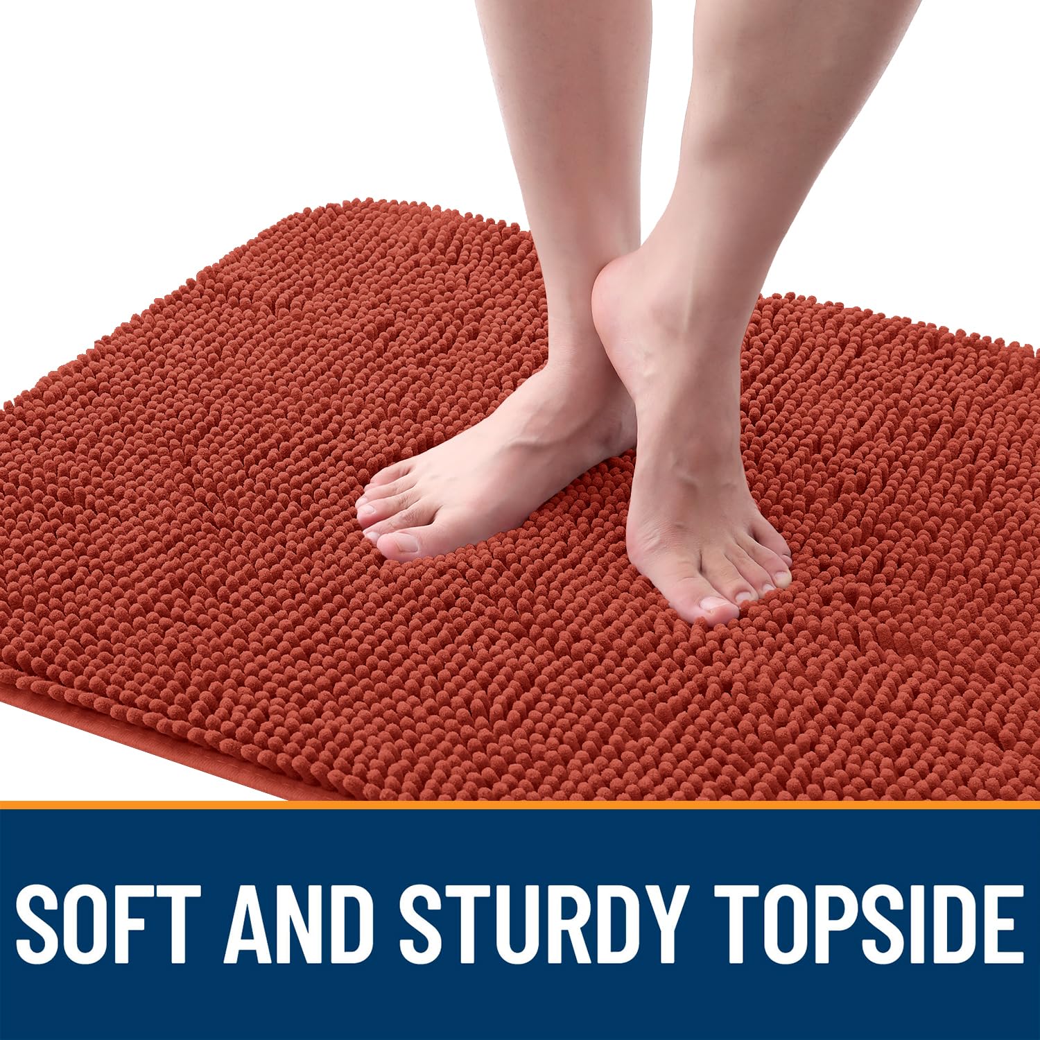 OLANLY Dog Door Mat for Muddy Paws 40x24, Super Absorbent Chenille Mud Mat