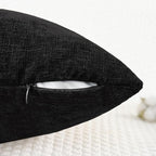 CaliTime Decorative Couch Throw Pillow Covers 26 X 26 Inches Black