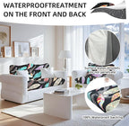 Outdoor Cushion Covers Set,8PCS Patio Furniture Couch Seat Slipcovers, Replacement for Sofa Sectional Chair(Cover，Only)