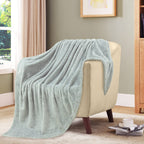 TOONOW Fleece Blanket Super Soft Cozy Throw Blanket 50" x 60", Lightweight Fuzzy Comfy Textured Flannel Blanket Warm Plush Throw Blankets for Couch, Sofa, Bed, Mirage Gray