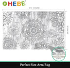 HEBE Washable Area Rug - 3'x5' Non Slip Soft Distressed Medallion Bedroom & Living Room Accent Throw Vintage Entry Floor Carpet for Dining Room & Bathroom Entryway
