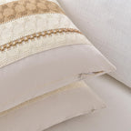 Fancy Homi Set of 1 Tan Neutral Decorative Throw Pillow Cover 20x20 Inch for Couch Bed Sofa, Aesthetic Modern Organic Farmhouse Boho Home Decor, Soft Cotton Cute Accent Macrame Woven Cushion Case