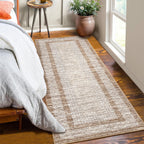 GarveeHome 2x6 Modern Bordered Runner Rug Soft Non Slip Washable Floor Carpet