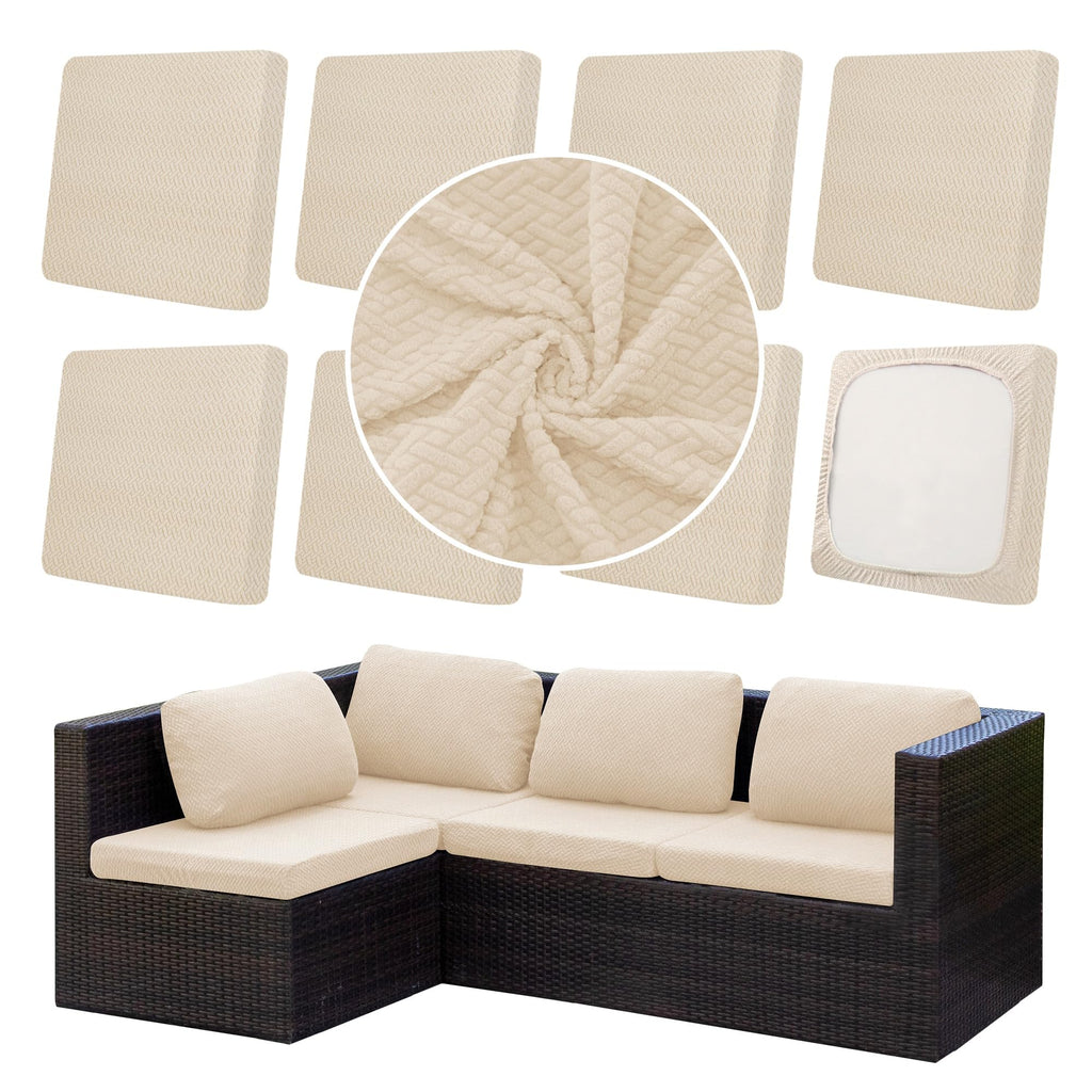 DREAHOTEXTIL 8Pcs Outdoor Cushion Covers, Patio Cushion Covers