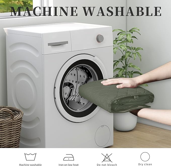 ISSUNTEX Double Protection 100% Waterproof Recliner Covers for Living Room, Reversible Furniture Protector Recliner Couch Sofa Slipcover for Dogs, Pets, Kids (Recliner, Greyish Green/Beige)