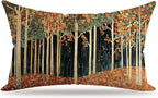 Rustic William Morris Inspired Autumn Forest Decor Pillow Covers 18x18 Double-Sided, Fall Home Room Decor,Vintage Botanical Nature Decorative Throw Pillow Covers for Home Bedroom Living Room