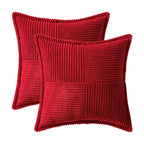 MIULEE Decorative Throw Pillow Covers for Couch 18x18 Inch Red 2 Pack