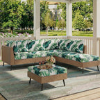 hyha Printed Couch Cushion Covers, Sofa Covers Washable for 3 Cushion Couch