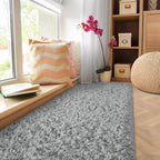 Amearea Shag Fluffy Runner Rug for Bedroom Girls Living Room, 2x6 Feet Extra Soft and Fuzzy Shaggy Rugs, Non Slip, Indoor Floor Long Carpet Mat for Boys Nursery Home Decor, Grey