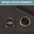 H.VERSAILTEX Brown Blackout Curtains for Living Room 90 Inches Length, Blackout Curtains for Bedroom Curtains & Drapes Thermal Insulated Drapes - Chocolate Brown, 1 Panel, 52" W x 90" L
