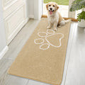 OLANLY Dog Door Mat for Muddy Paws 70x35, Paw Print Design Chenille Mud Mat