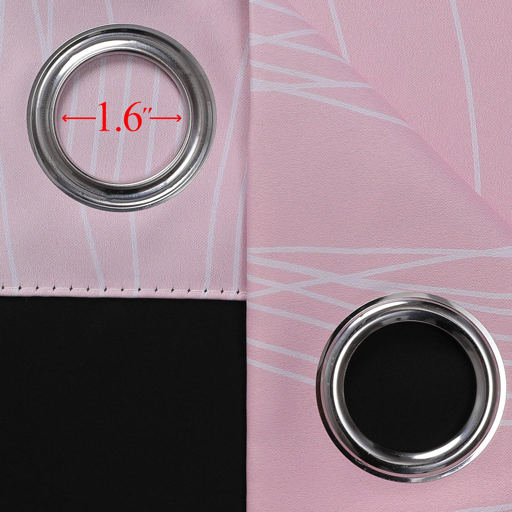 Estelar Textiler Pink and Teal Ombre Blackout Curtains for Bedroom 54 Inch