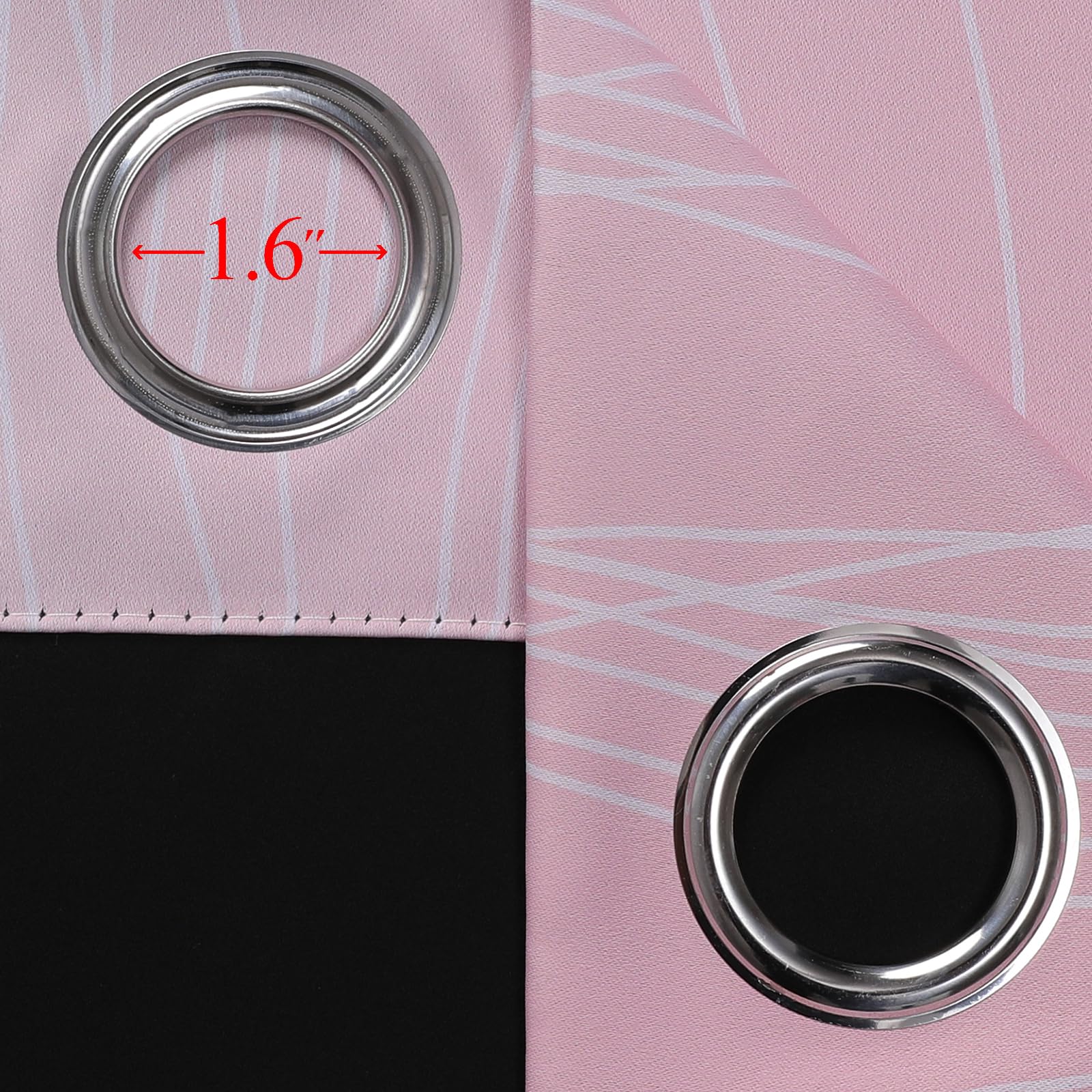 Estelar Textiler Pink and Teal Ombre Blackout Curtains for Bedroom 54 Inch