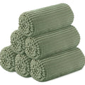 Buryeah 6 Pcs Flannel Throw Blanket Bulk 50 x 60 in Sleepover Blanket Outdoor Wedding Throw Lightweight, Oeko-tex Standard 100 Certified for Sofa Homeless Gifts (Sage Green)
