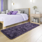 Tepook Soft Runner Rugs for Bedroom 2x6 ft with Rubber Backing, Purple Fluffy Rugs for Living Room, Shag Bedside Rug Fuzzy Plush Carpet for Room, Area Rug for Dorm Nursery Hallway Indoor Home Decor