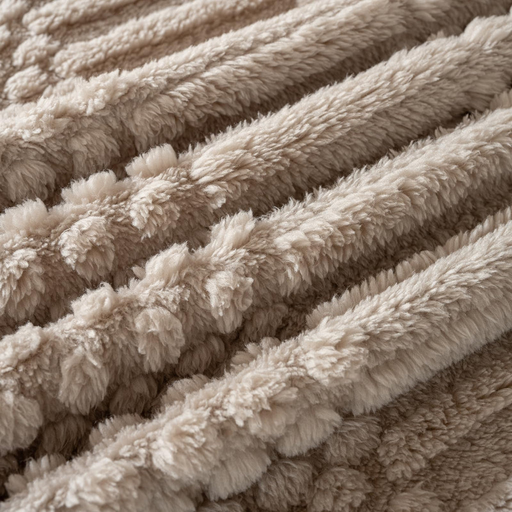 Brown Throw Blanket - Soft & Fluffy Fleece, Neutral Tan Color, Cute & Aesthetic, Perfect for Sofa, Couch, Chair, Bed, Living Room & Bedroom, All-Season Use, Plush & Cozy Decorative Blanket 50'x60