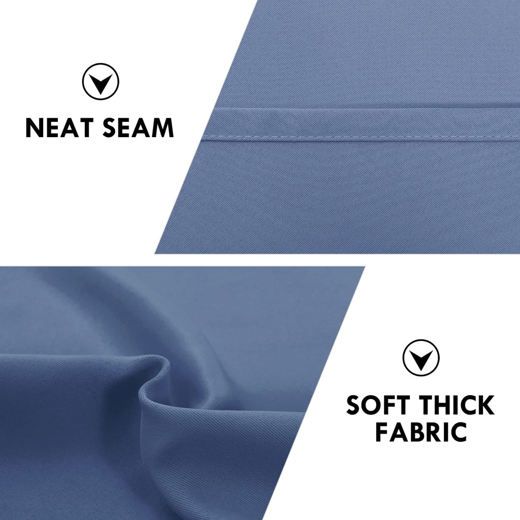 DWCN Blackout Curtains for Bedroom 38 x 45 Inch Long Dusty Blue 2 Panels