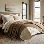 EVERGRACEHOME Chunky Chenille Knit Throw Blanket for Couch, Soft Luxurious Oversized King Moss Stitch Blanket for Bed, Large Cozy Farmhouse Knitted Throw for Sofa, Camel Brown, 92" x 108"