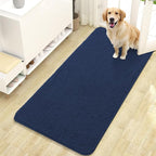 OLANLY Dog Door Mat for Muddy Paws 47x24, Absorbs Moisture and Dirt, Absorbent Non-Slip Washable Doormat, Quick Dry Chenille Mud Mat for Dogs, Entry Indoor Entryway Carpet for Inside Floor, Dark Blue