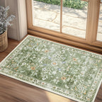 Yamaziot Washable 2x3 Area Rugs Small Entryway Non Slip Rug, Sage Green