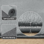 Amearea Large Modern Area Rugs for Bedroom Living Room, 8x10 Feet Grey Thickened Memory Foam Rug, Fluffy Indoor Washable Rugs Non Slip Minimalist Carpet for Boys Girls Dorm Nursery Room Decor