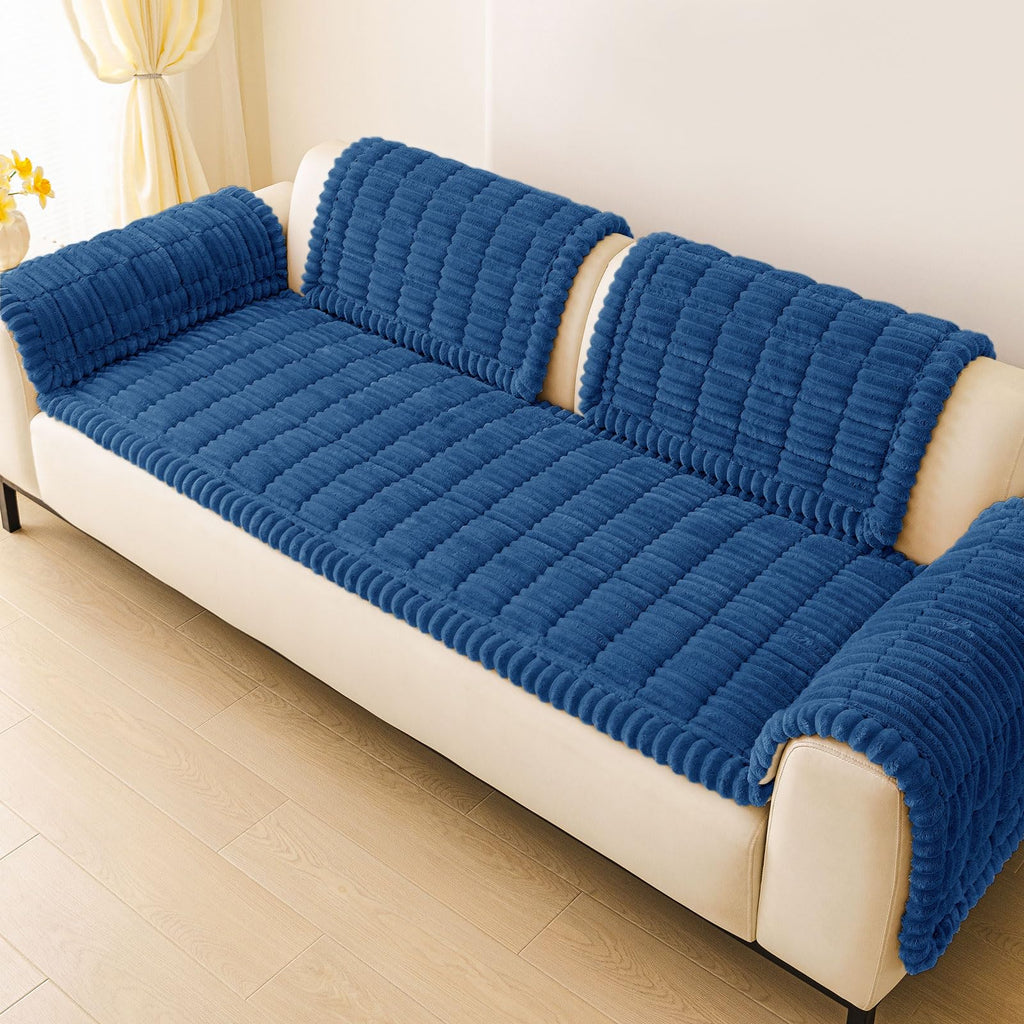 hyha Couch Cover for Dogs, Washable Non Slip Plush Flannel Sofa Protector