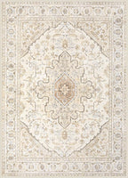 Area Rugs 6x9 Vintage Rug: Washable Living Room Rug Retro Medallion Distressed Large Soft Low Pile Non-Slip Indoor Floor Carpet for Bedroom Kitchen Nursery Dining Table Office (BeigeBrown, 6'x9')