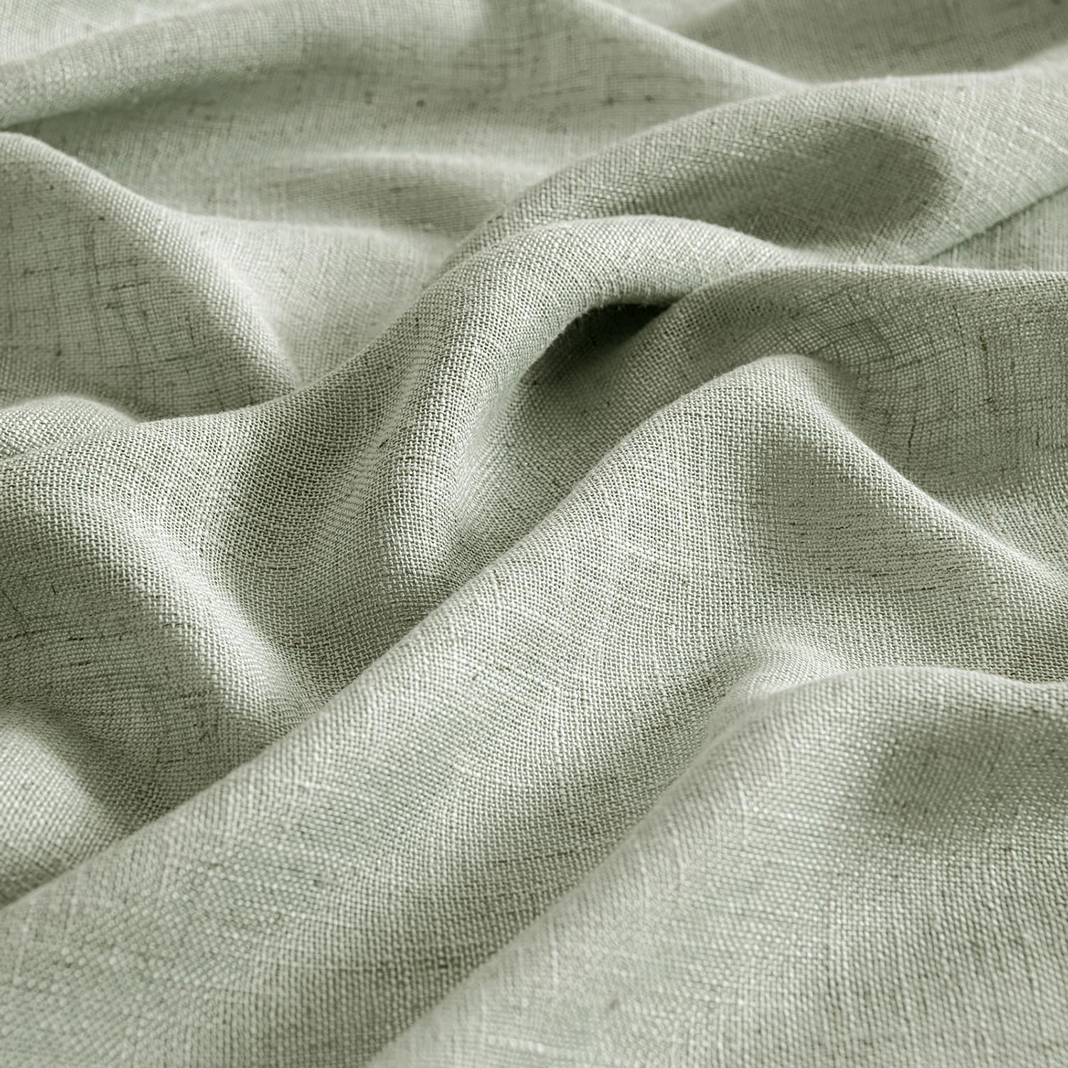 MIULEE Sage Linen Curtains 52x96 Inch Long for Bedroom Living Room Green