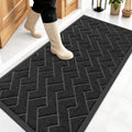 OLANLY Front Door Mat Outside 47x23, All-Season Absorbent Rubber Doormat